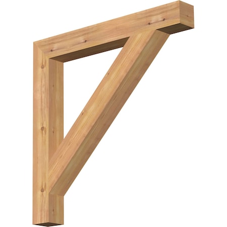 Ekena Millwork Traditional Block Smooth Bracket, Western Red Cedar, 3 1/2"W x 30"D x 30"H BKT04X30X30TRA05SWR